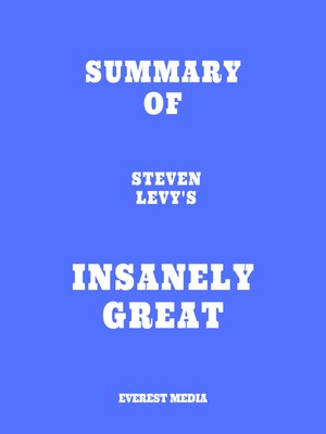 cover image of Summary of Steven Levy's Insanely Great